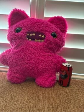 Bright Pink Fuzzy Monster Plush Toy - Kids Stuffed Animal